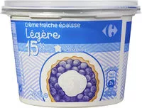 入っている砂糖の量 Crème fraîche épaisse Légère