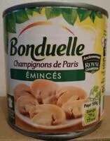 Suhkru kogus sees Champignons de Paris émincés