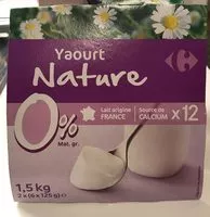 Cantidad de azúcar en Yaourt Nature