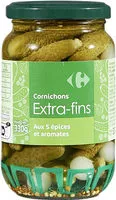 Cantidad de azúcar en Cornichons Extra-fins aux 5 épices et aromates