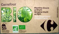 Quantité de sucre dans Infusion Menthe douce et thym