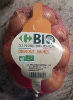 Suhkru kogus sees Oignons jaunes Bio Carrefour