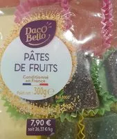 Sucre et nutriments contenus dans Darco bello