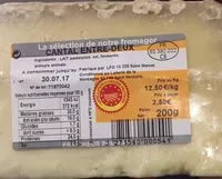 Sucre et nutriments contenus dans La selection de notre fromager