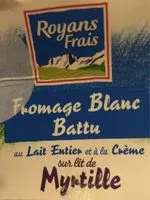 Quantité de sucre dans Fromage Blanc Battu au Lait Entier et à la Crème sur Lit de Myrtille