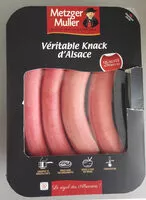 Quantité de sucre dans Véritable knack d'Alsace