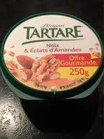 İçindeki şeker miktarı Tartare noix & éclats d'amandes