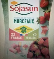 Quantité de sucre dans Panaché de fruits morceaux : 2 Fraise 2 Rhubarbe