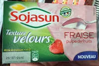 İçindeki şeker miktarı Dessert pulpe de fruits fraise - Texture Velours