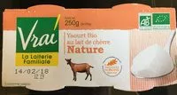Suhkru kogus sees YAOURT CHEVRE BIO