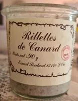 入っている砂糖の量 Rillettes de canard