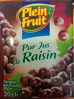 Quantité de sucre dans Pur jus de Raisin