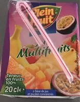 Quantité de sucre dans Jus multifruit