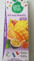 Quantité de sucre dans Jus multifruits