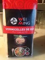 Sucre et nutriments contenus dans Wei ming