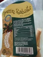 Quantité de sucre dans Gressin rubata aux olives