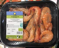 İçindeki şeker miktarı Crevettes entières cuites réfrigérées