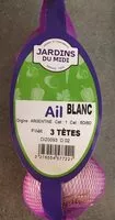 Amount of sugar in Ail blanc 3 têtes