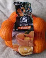 入っている砂糖の量 Oranges à  dessert