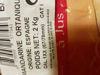 Cantidad de azúcar en Mandarines à jus