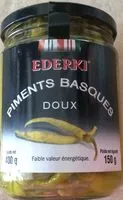 चीनी की मात्रा Ederki, Piments basques doux, le bocal de