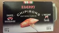 चीनी की मात्रा CHIPIRONS ENTIERS FARCIS