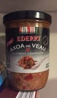 Quantité de sucre dans Axoa de veau