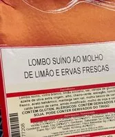 含糖量 Lombo Suíno ao molho de limão e ervas frescas