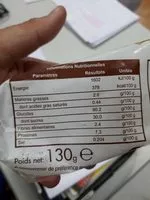 入っている砂糖の量 Langues D'amandes Aux Fruits / Mandel-obst Zungen