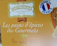入っている砂糖の量 Les pains d'épices des Gourmets, pur miel 53%