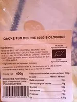 含糖量 Gache pur beurre 400g biologique