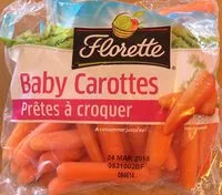 चीनी की मात्रा Baby Carottes