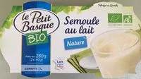 चीनी की मात्रा Semoule Lait Nat Bio Petit Basque