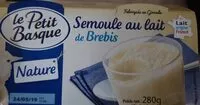 चीनी की मात्रा Semoule au lait de brebis