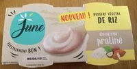 含糖量 Dessert végétal de riz douceur praliné