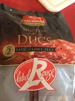 Sokerin määrä sisällä Saucissons secs x2