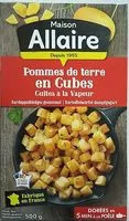 Zuckermenge drin Pommes de terre en cubes