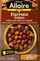 Jumlah gula yang masuk Marrons cuits à la vapeur Allaire