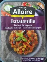 Jumlah gula yang masuk Ratatouille cuite à la vapeur