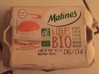 Sucre et nutriments contenus dans Oeufs matine bio