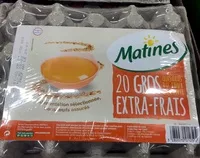 Jumlah gula yang masuk Oeufs frais