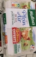 Jumlah gula yang masuk Matines Oeufs Moyens Plein Air x12 +3 Gratruits
