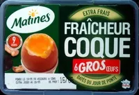Jumlah gula yang masuk Fraîcheur Coque 6 Gros Oeufs extra frais - Matines