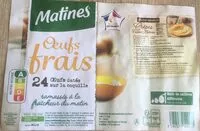 İçindeki şeker miktarı Oeufs frais Matines