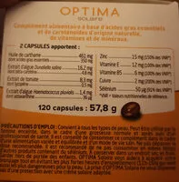 Sucre et nutriments contenus dans Optima