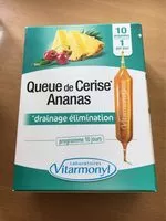 Sokerin määrä sisällä Queue de cerise ananas
