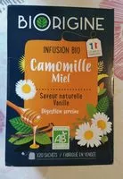 入っている砂糖の量 Infusion bio - camomille  miel