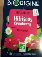 入っている砂糖の量 Infusion bio hibiscus cranberry