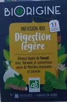 入っている砂糖の量 Digestion Légère