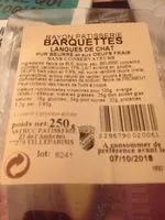 Cantidad de azúcar en BARQUETTES LANGUES DE CHAT